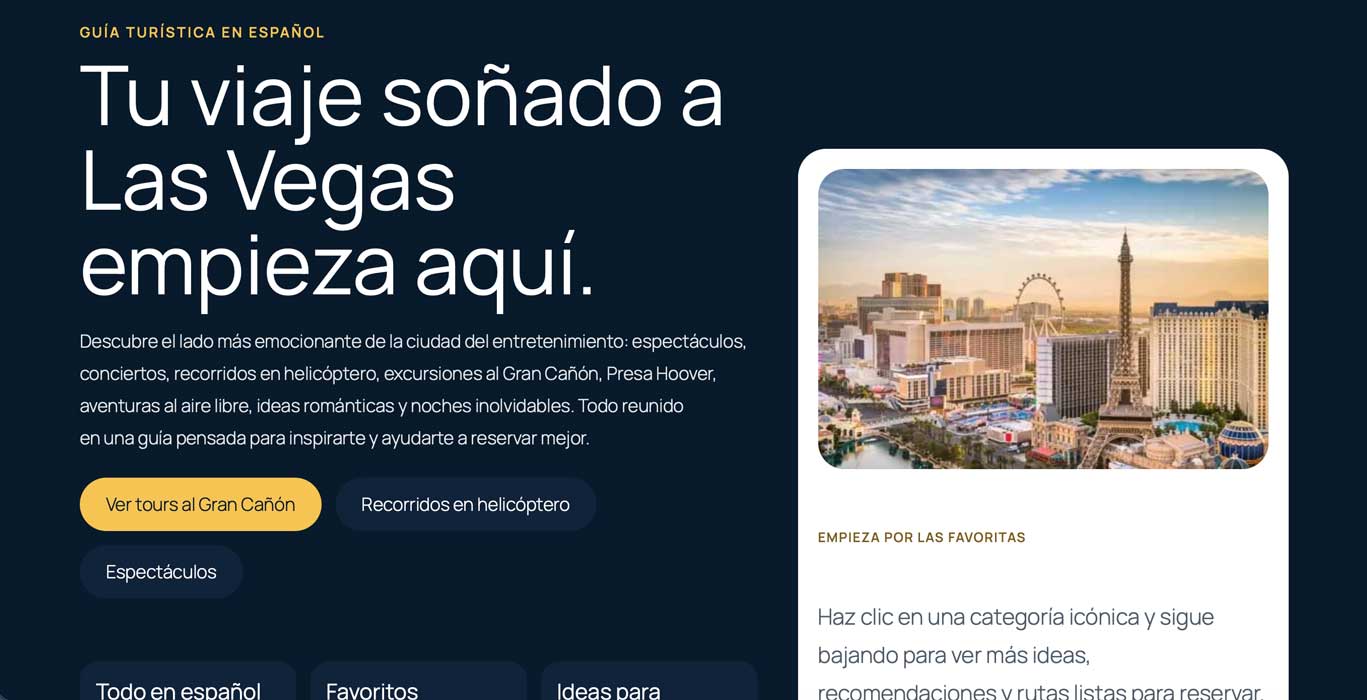 Las Vegas en Español website preview, a Rank.Vegas work sample